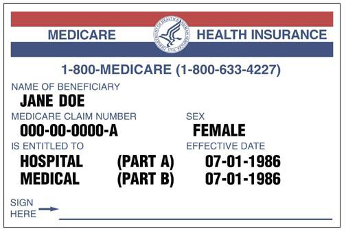 Here is a image of a Medicare card.